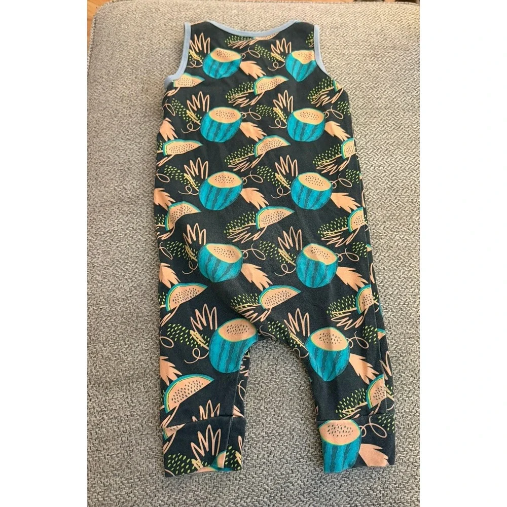 RAGS Unisex Kids‎ 2T Watermelon Print Tank Henley Capri Bamboo Romper